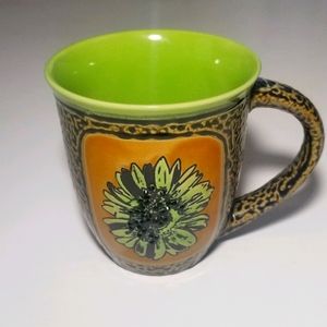 🛍️ 2️⃣/💲2️⃣5️⃣ DEAL! Green floral Spectrum mug